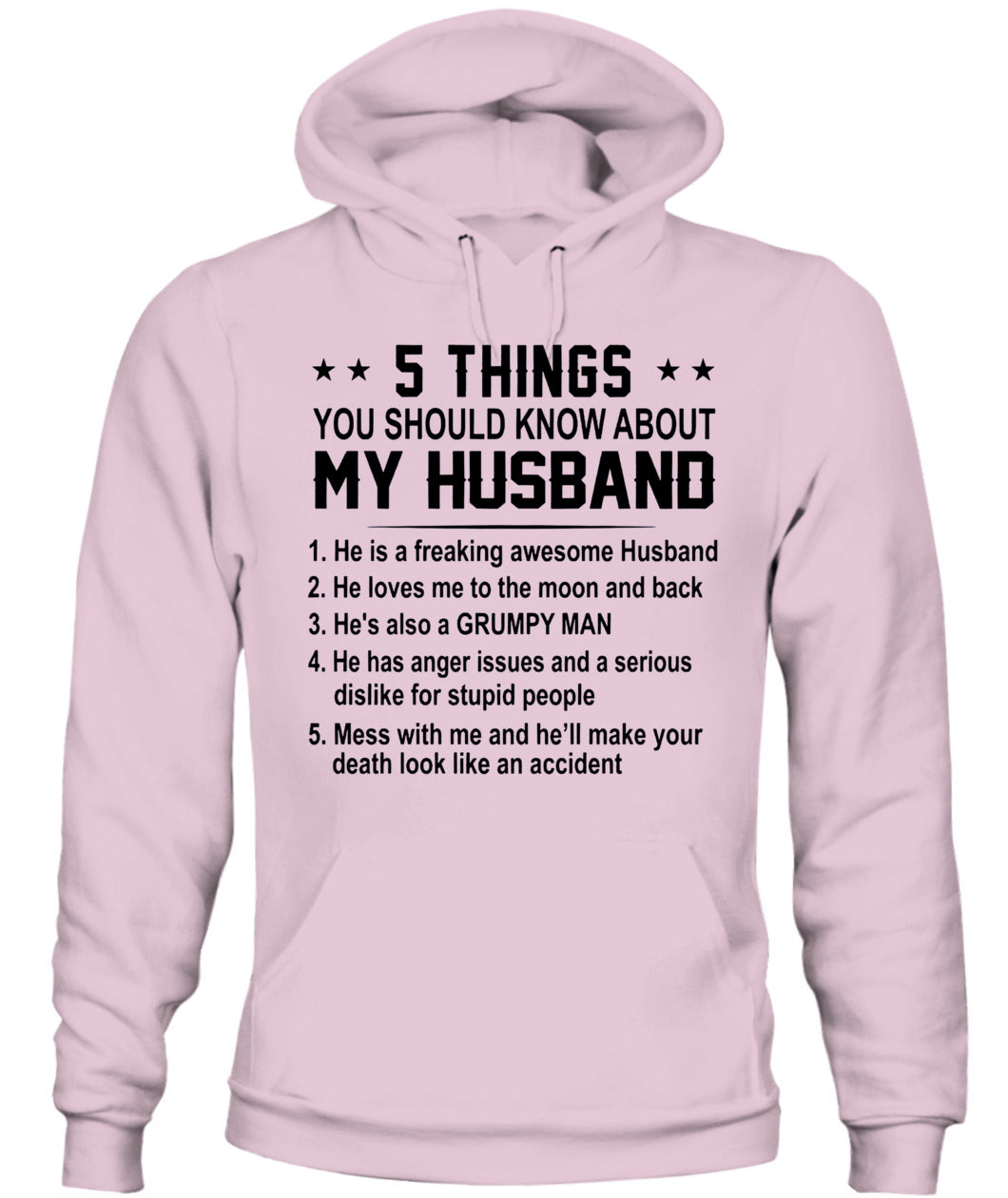 5 Things You Should Know About My Husband – Funny Couple Shirt | Gift for Wife