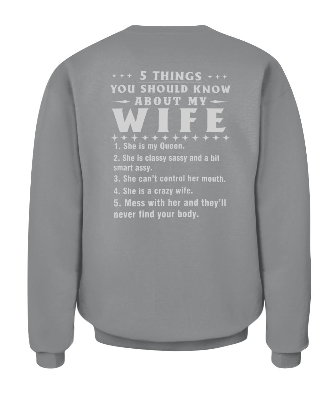 5 Things You Should Know About My Wife, Funny Husband Shirt, Proud Husband Gift Shirt