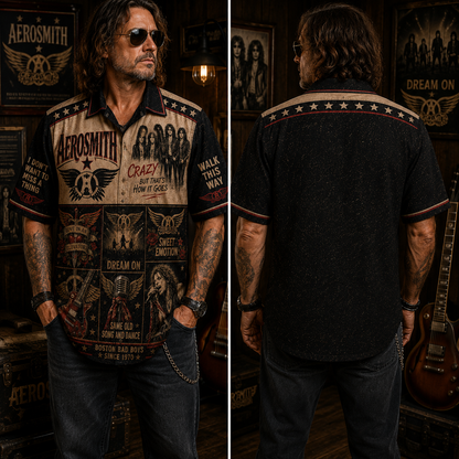 Aerosmith Hawaiian Shirt - Vintage Music Fan Gift
