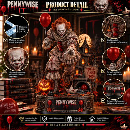 Pennywise Derry Nightmare – Collectible Acrylic Plaque Table Decor