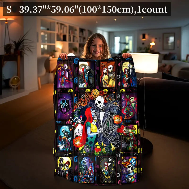 Couple Skull Gothic Blanket