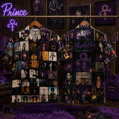 Prince Album Collection Hawaiian Shirt - Vintage Music Fan Gift