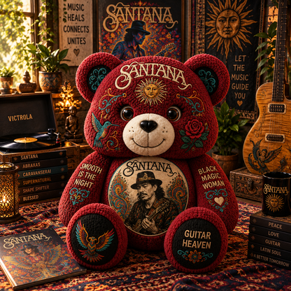 Santana Guitar Heaven Custom Shaped Pillow – Classic Rock Music Fan Gift