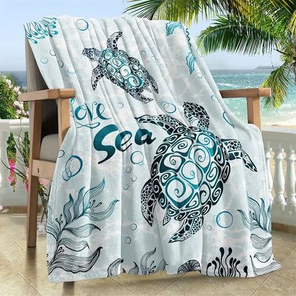 Cozy & Cute Sea Turtle - Beautiful Sea Turtle Blanket