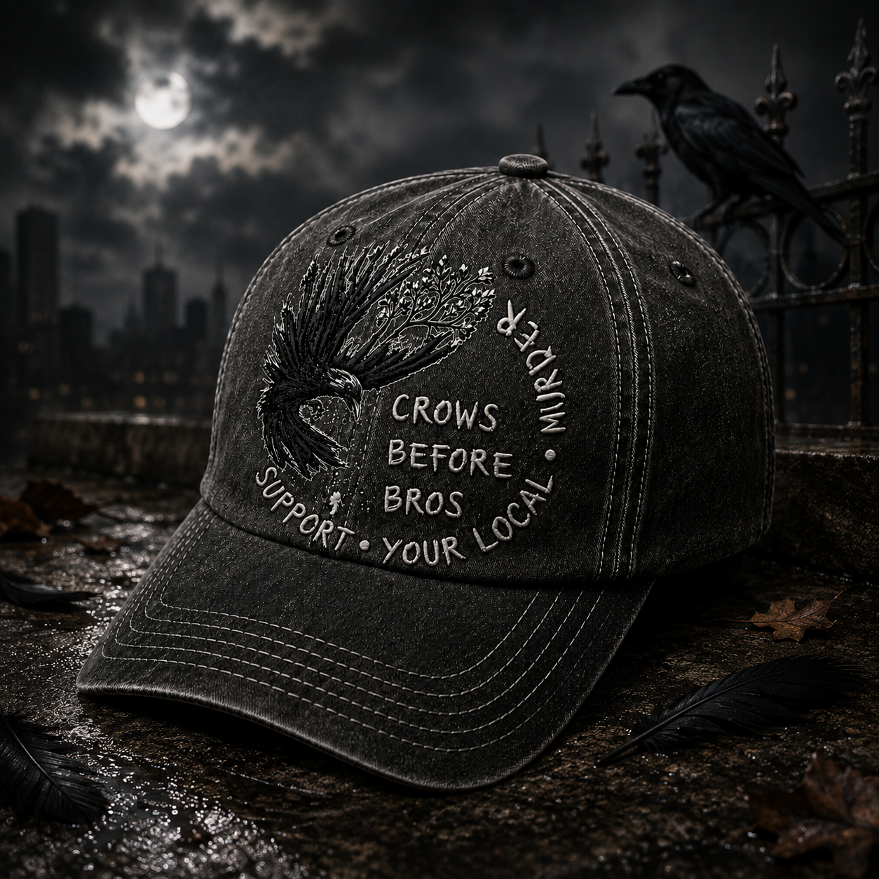 Support, Your Local, Murder, Crow Before - Denim Cap
