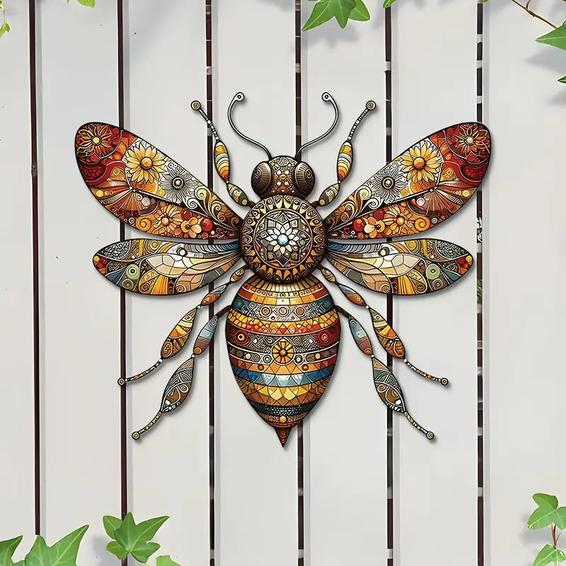 Beautiful Bee And Sunflower Metal Sign - Perfect Gift For Home