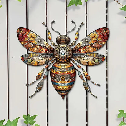 Beautiful Bee And Sunflower Metal Sign - Perfect Gift For Home