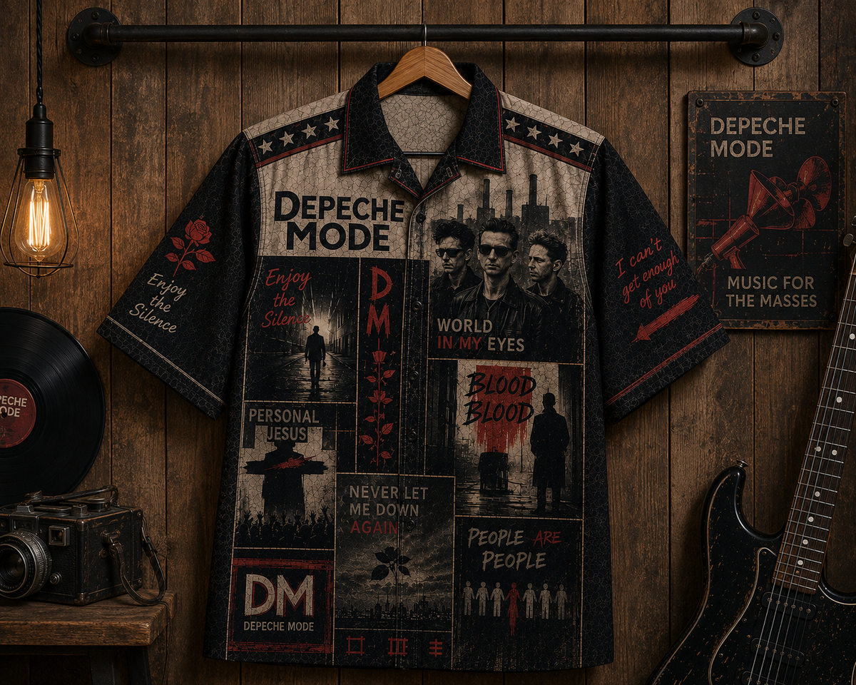 Depeche Mode Hawaiian Shirt - Vintage Music Fan Gift