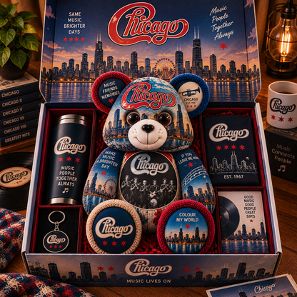 Chicago Bear Custom Shaped Pillow – Classic Rock Music Fan Gift