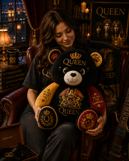 Queen Bear Custom Shaped Pillow – Gift for Classic Music Lover