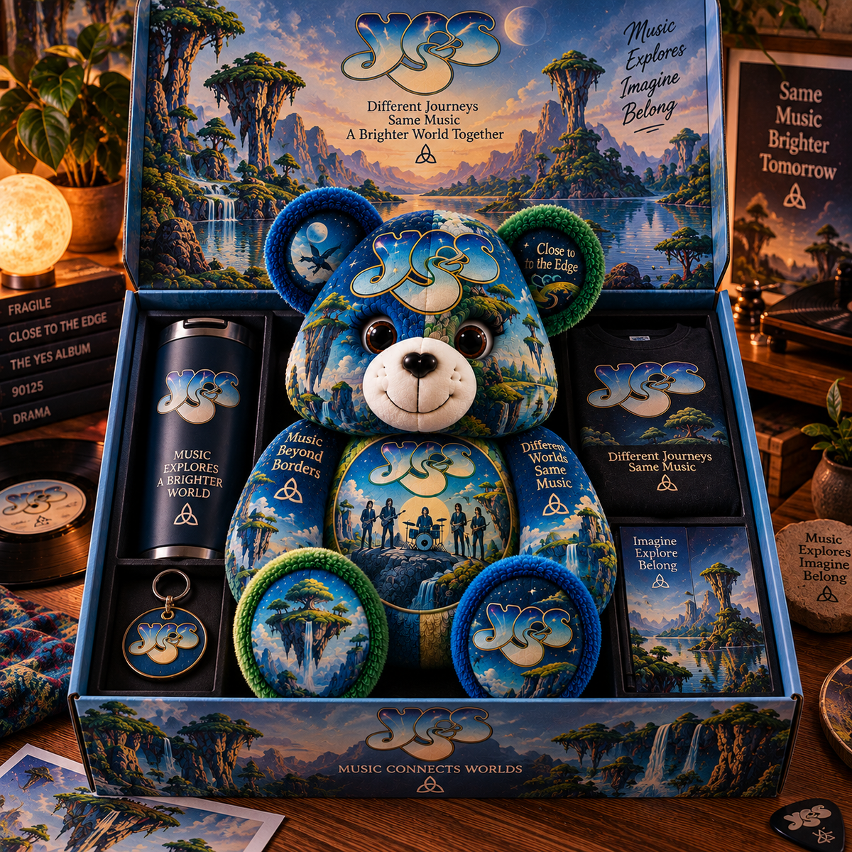 Yes Bear Custom Shaped Pillow – Progressive Rock Music Fan Gift