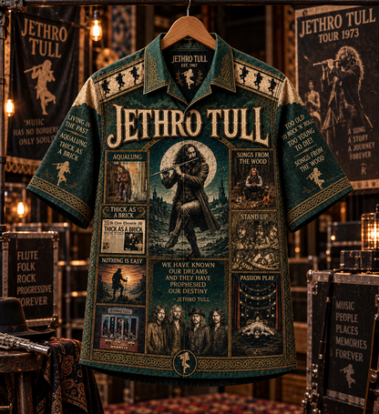 Jethro Tull Hawaiian Shirt – Aqualung Classic Rock Music Fan Gift