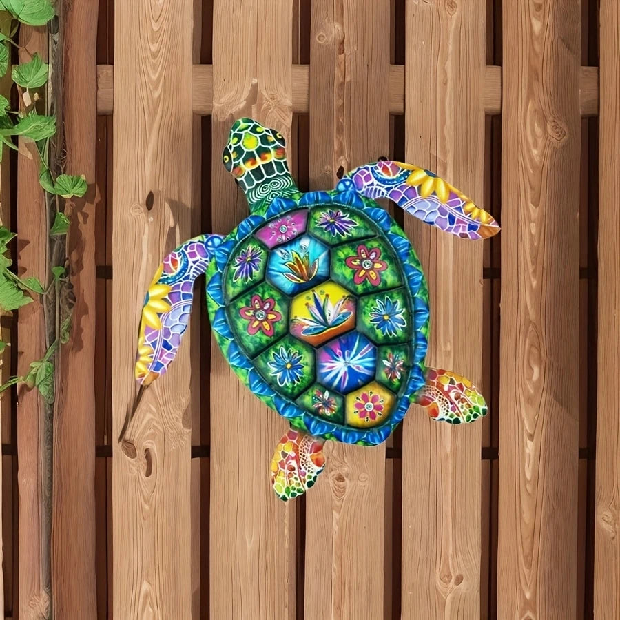 Colorful Turtle Metal Sign - Perfect Gift For Home