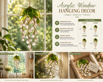 Lily of the Valley Window Hanging Suncatcher Acrylic