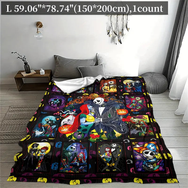 Couple Skull Gothic Blanket