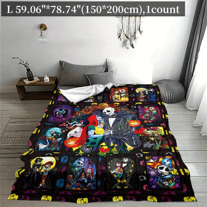 Couple Skull Gothic Blanket