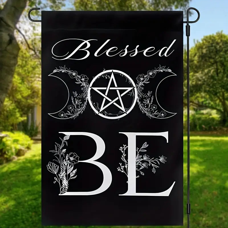 Blessed Be - Witch Garden Flag, Halloween Garden Flag, House Flag