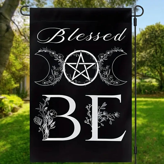 Blessed Be - Witch Garden Flag, Halloween Garden Flag, House Flag