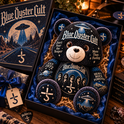 Blue Öyster Cult Custom Shaped Bear Pillow – Don’t Fear the Reaper Classic Rock Inspired Gift for Blue Öyster Cult Fans