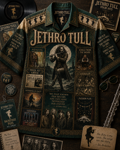Jethro Tull Hawaiian Shirt – Aqualung Classic Rock Music Fan Gift