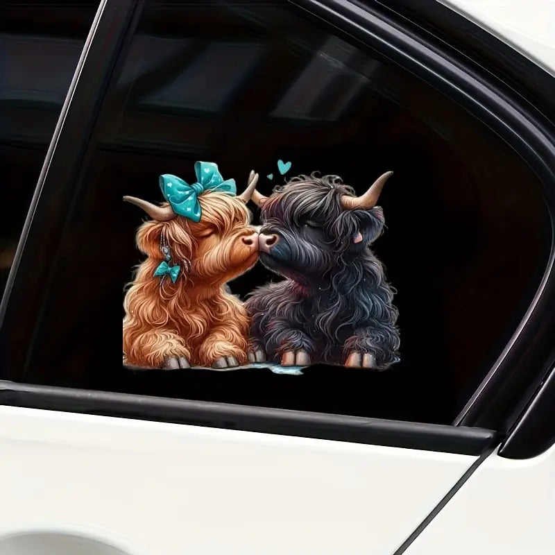 Cow Couple Kissing Sticker