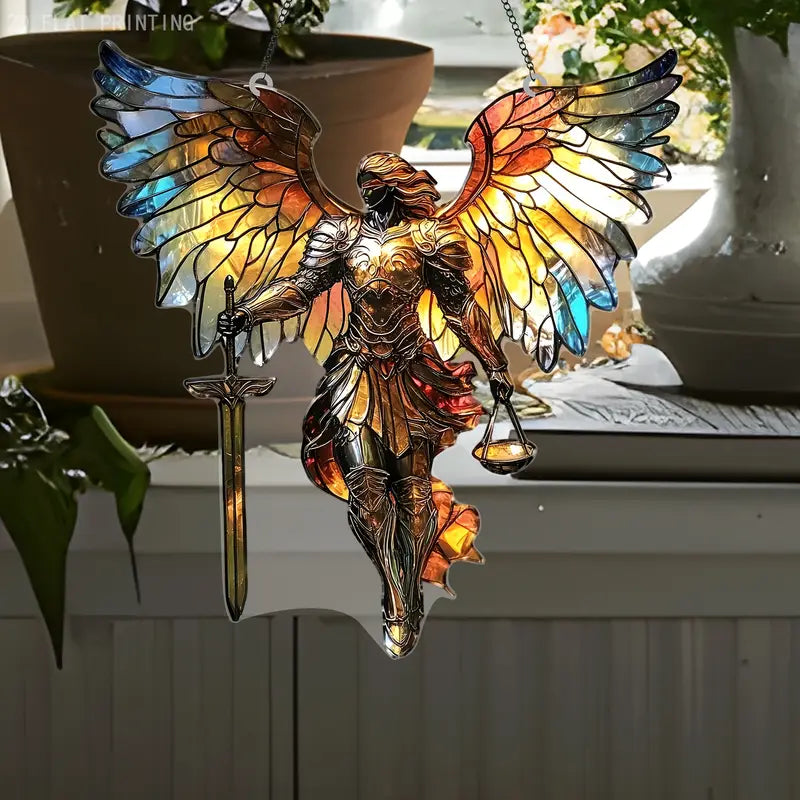 Archangel Michael Warrior Acrylic Window Hangings