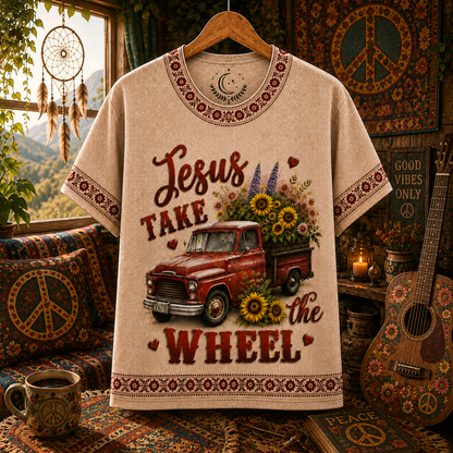 Jesus Take The Wheel All Over Print Shirt