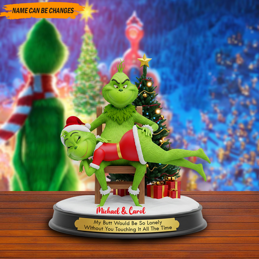 Naughty Green Couple – Personalized Christmas Acrylic Plaque