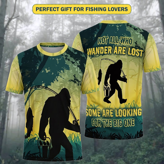 Bigfoot Fishing All Over Print Shirt