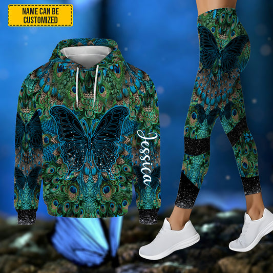 Butterfly Lace & Floral - Personalized Hoodie and Leggings
