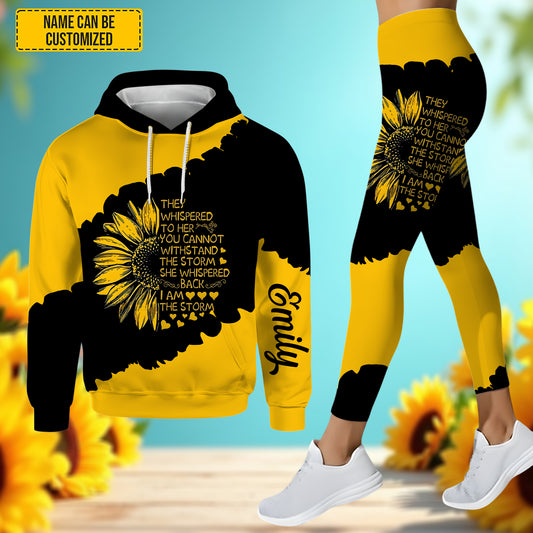 Beautiful Sunflower - Personalized Hoodie and Leggings