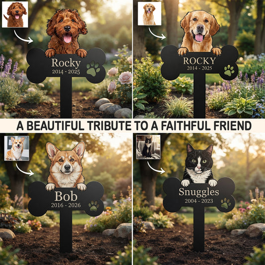A Beautiful Tribute to a Faithful Friend – Personalized Pet Memorial Garden Stake
