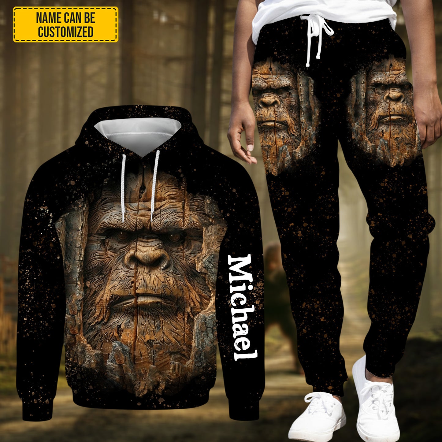 Personalized Bigfoot Hoodie and Sweatpants Set