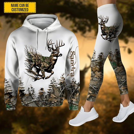Personalized Deer Hunting Forest Hoodie and Leggings