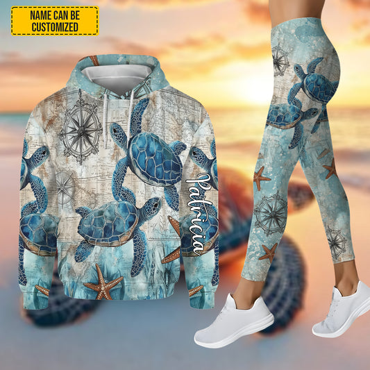 Personalized Sea Turtles Hoodie and Leggings
