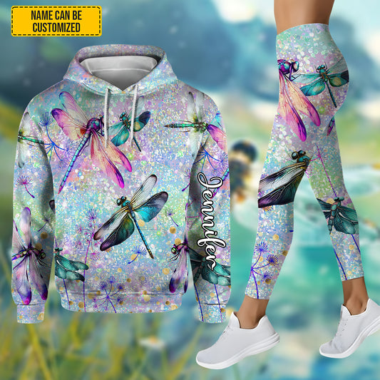 Dragonfly Sparkle - Personalized Hoodie And Leggings
