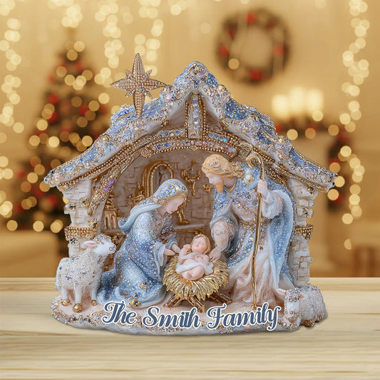 Nativity Scene - Personalized Christian Acrylic Plaque