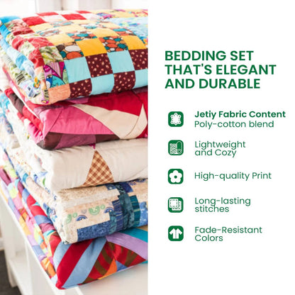 Cat Parade 3-Piece Quilted Bedding Set
