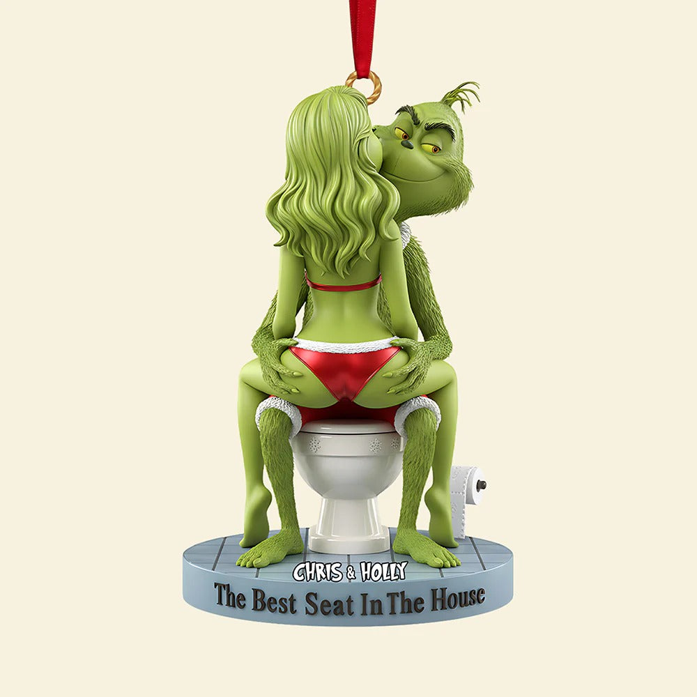 Naughty Green Funny Couple - Personalized Gifts For Couple Ornament