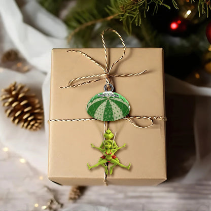 Naughty Green Parachute Couple - Personalized Gifts For Couple Ornament