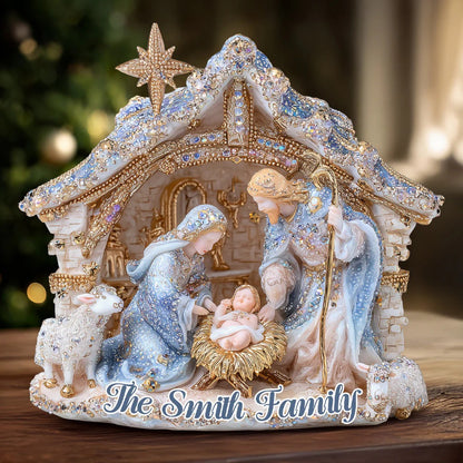 Nativity Scene - Personalized Christian Acrylic Plaque