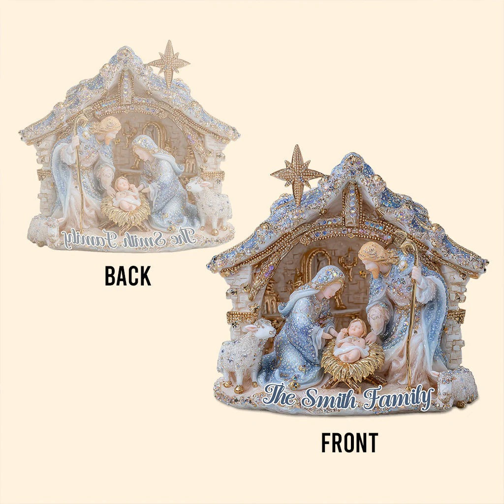 Nativity Scene - Personalized Christian Acrylic Plaque