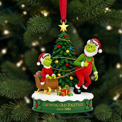 Funny Gifts For Old Couple - Personalized Gifts For Couple Ornament