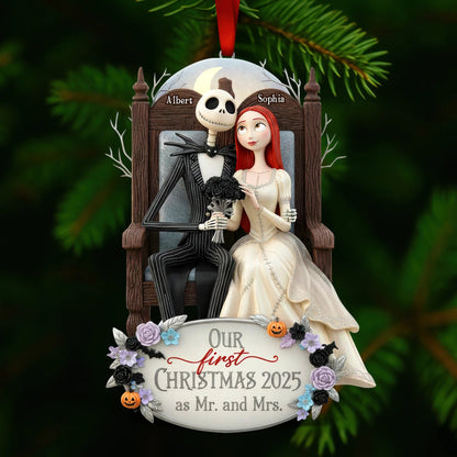 First Christmas Together Acrylic Ornament - Personalized Gifts For Couple Ornament