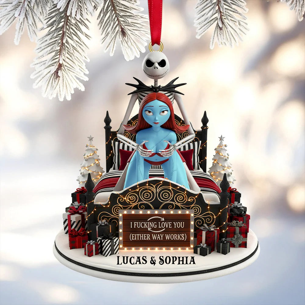Funny Couple Ornament - Personalized Gifts For Couple Ornament