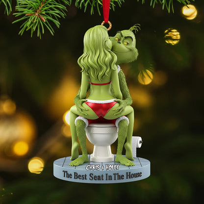 Naughty Green Funny Couple - Personalized Gifts For Couple Ornament