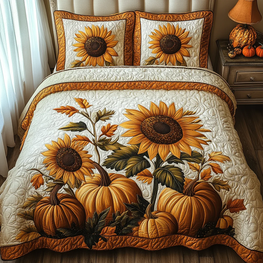 Autumn Harvest Quilted Bedding Set