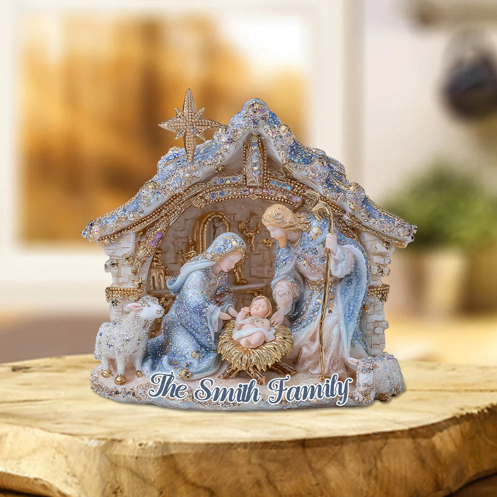 Nativity Scene - Personalized Christian Acrylic Plaque