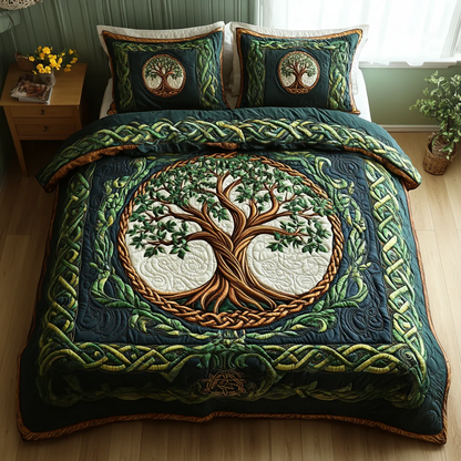 Celtic Canopy Quilted Bedding Set