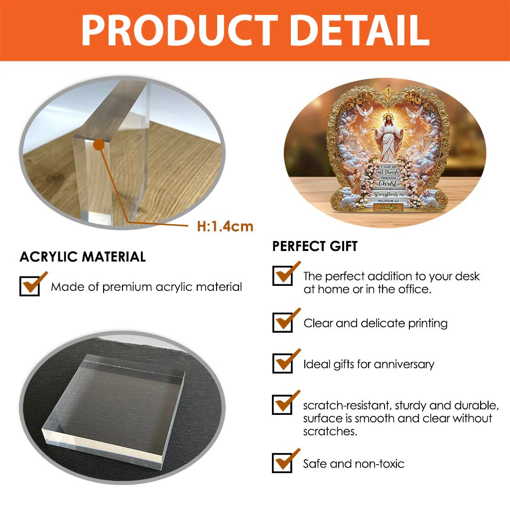 I Can Do All Things - Personalized Christian Acrylic Plaque